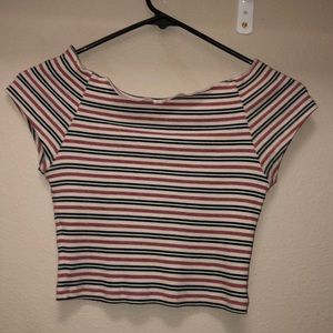 off the shoulder style crop top